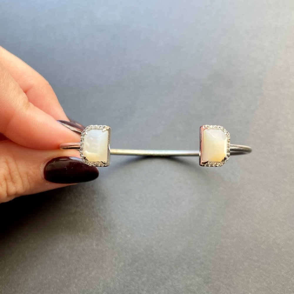 Henri Bendel Half Moon Cuff Bracelet in Silver